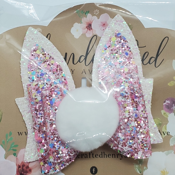 Handmade Bunny Bow Easter Hair Assessory - Picture 2 of 3